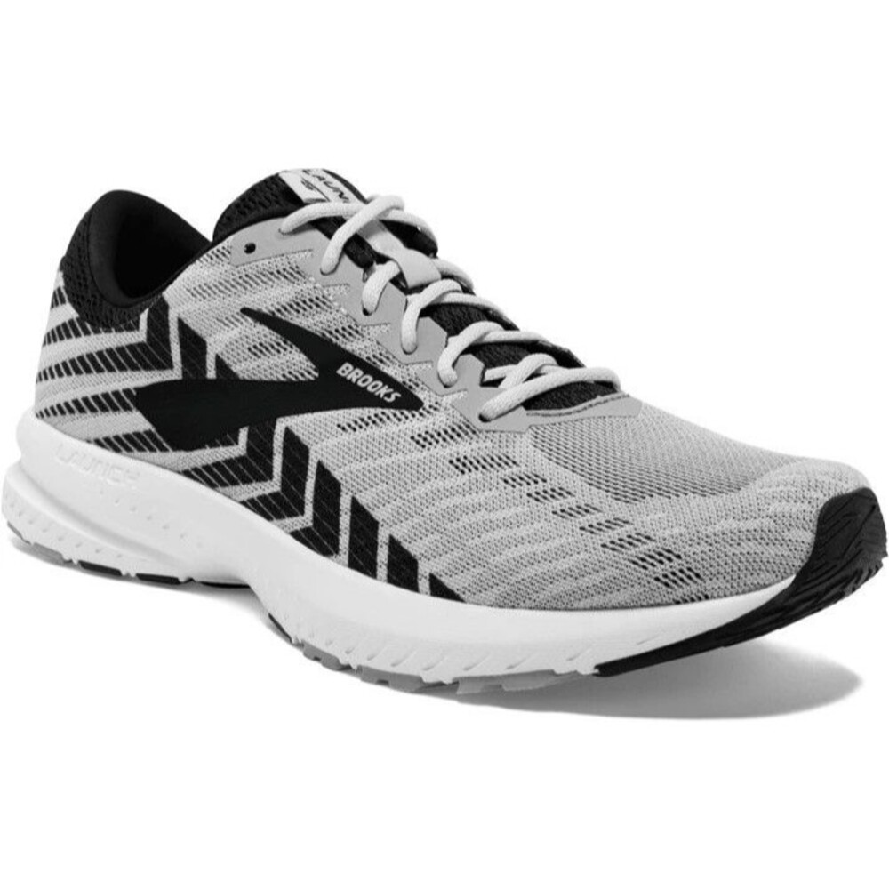 Brooks Mens Launch 6 Running Shoe Size 10.5 2E - Alloy/Black/Grey NEW IN BOX